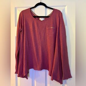 Kenar - Large - Pinkish/Maroon Long Sleeve Top/Shirt
